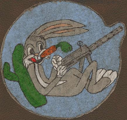 WWII Patch, AAF, AAF Flexible Gunnery School, Kingman Army Air Field, Kingman, AZ  Bugs Bunny